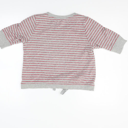 Angel Womens Grey Striped  Pullover Jumper Size XS