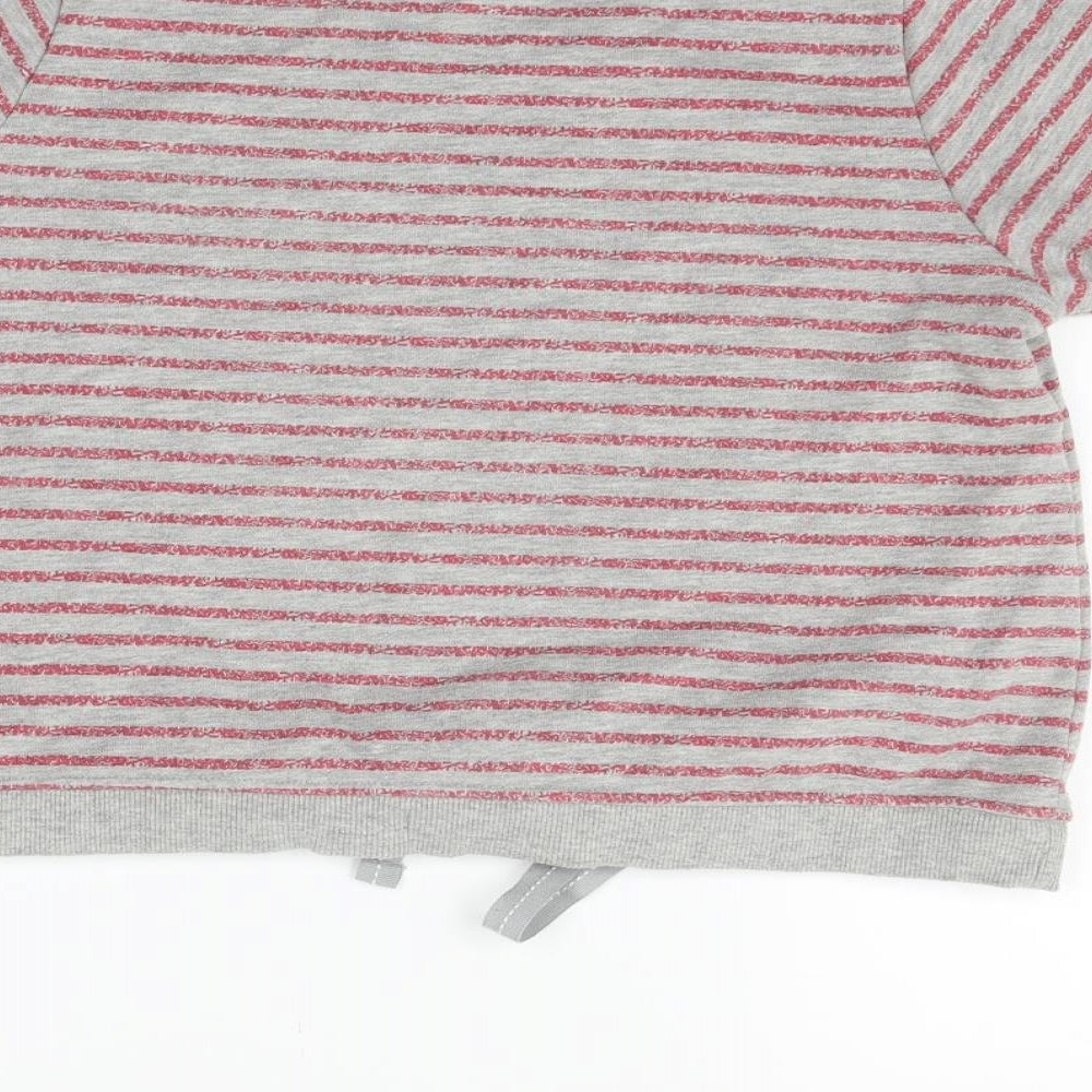 Angel Womens Grey Striped  Pullover Jumper Size XS