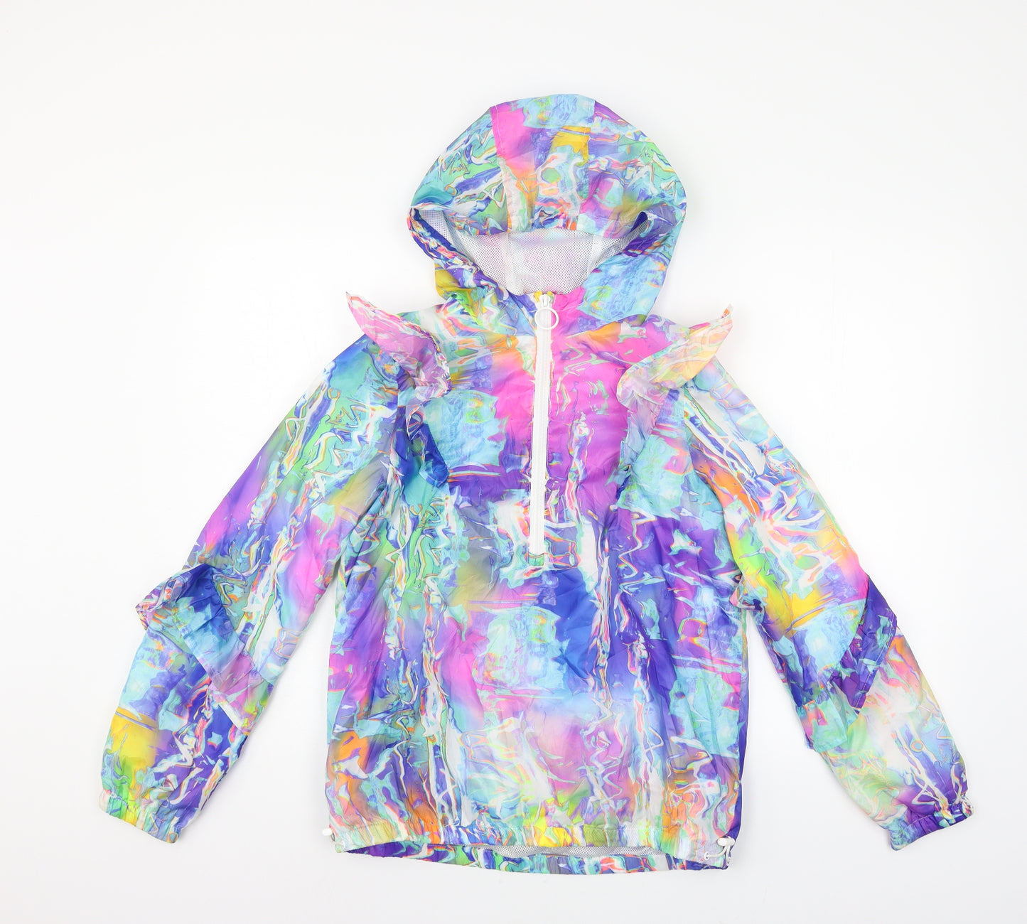 Marks and Spencer Girls Multicoloured Geometric  Jacket Coat Size 13-14 Years