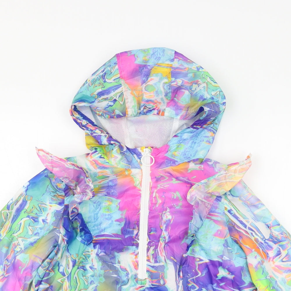 Marks and Spencer Girls Multicoloured Geometric  Jacket Coat Size 13-14 Years