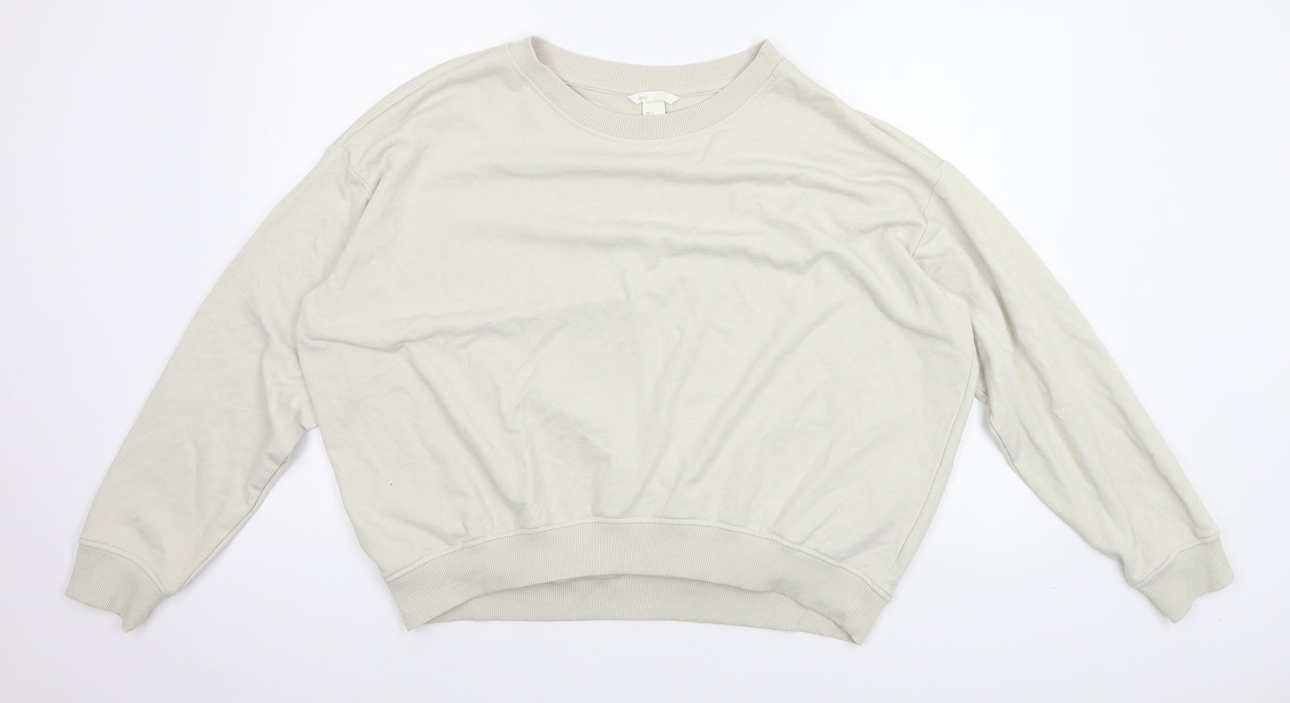 H&M Womens Silver   Pullover Jumper Size M