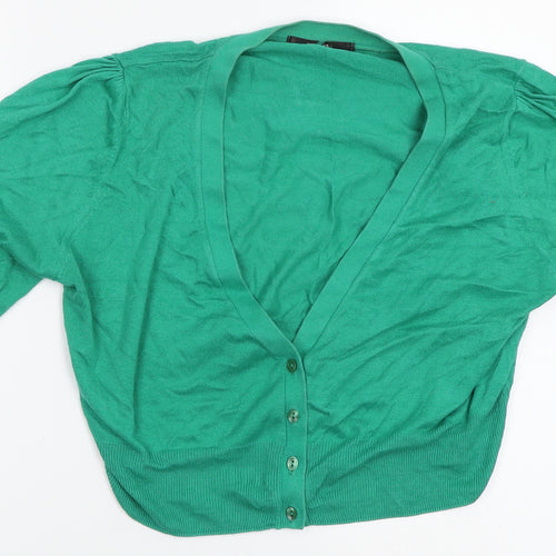 Marks and Spencer Girls Green   Cardigan Jumper Size 14 Years