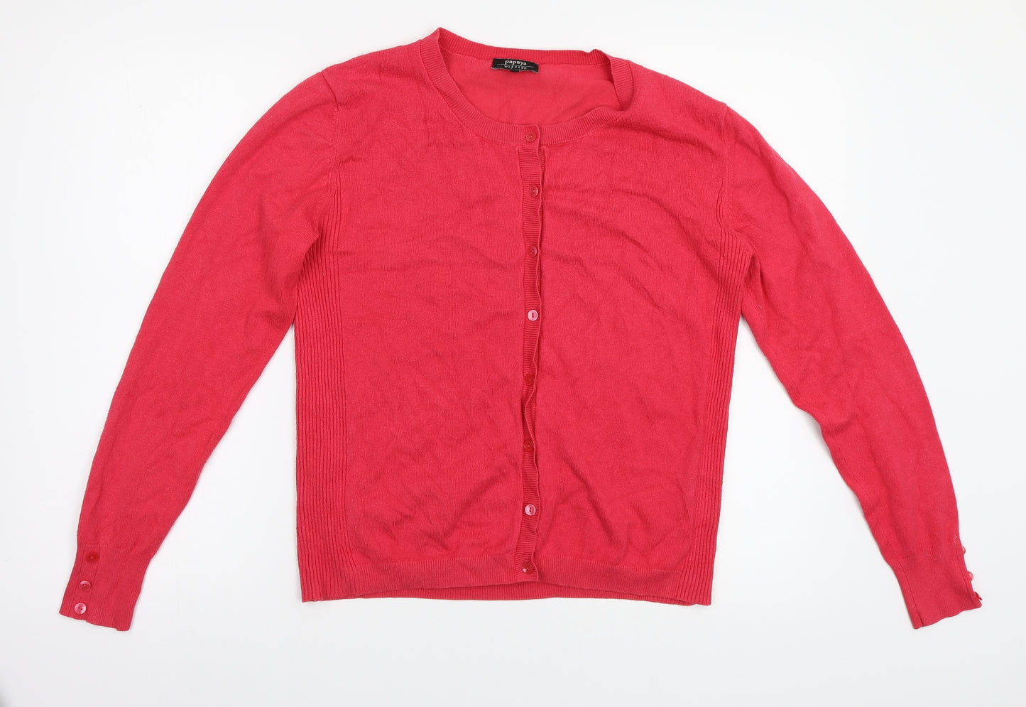 Papaya Womens Pink   Cardigan Jumper Size 16