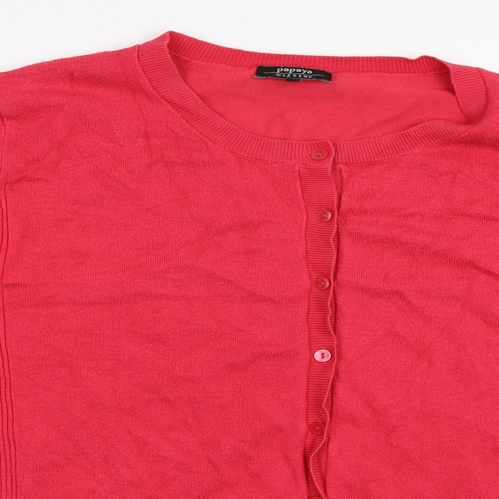 Papaya Womens Pink   Cardigan Jumper Size 16