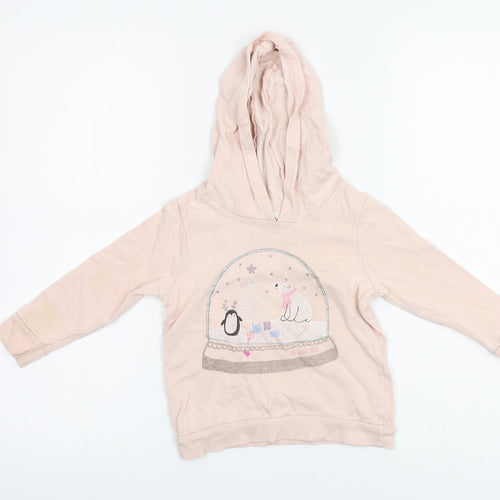 George Girls Orange   Henley Hoodie Size 2-3 Years