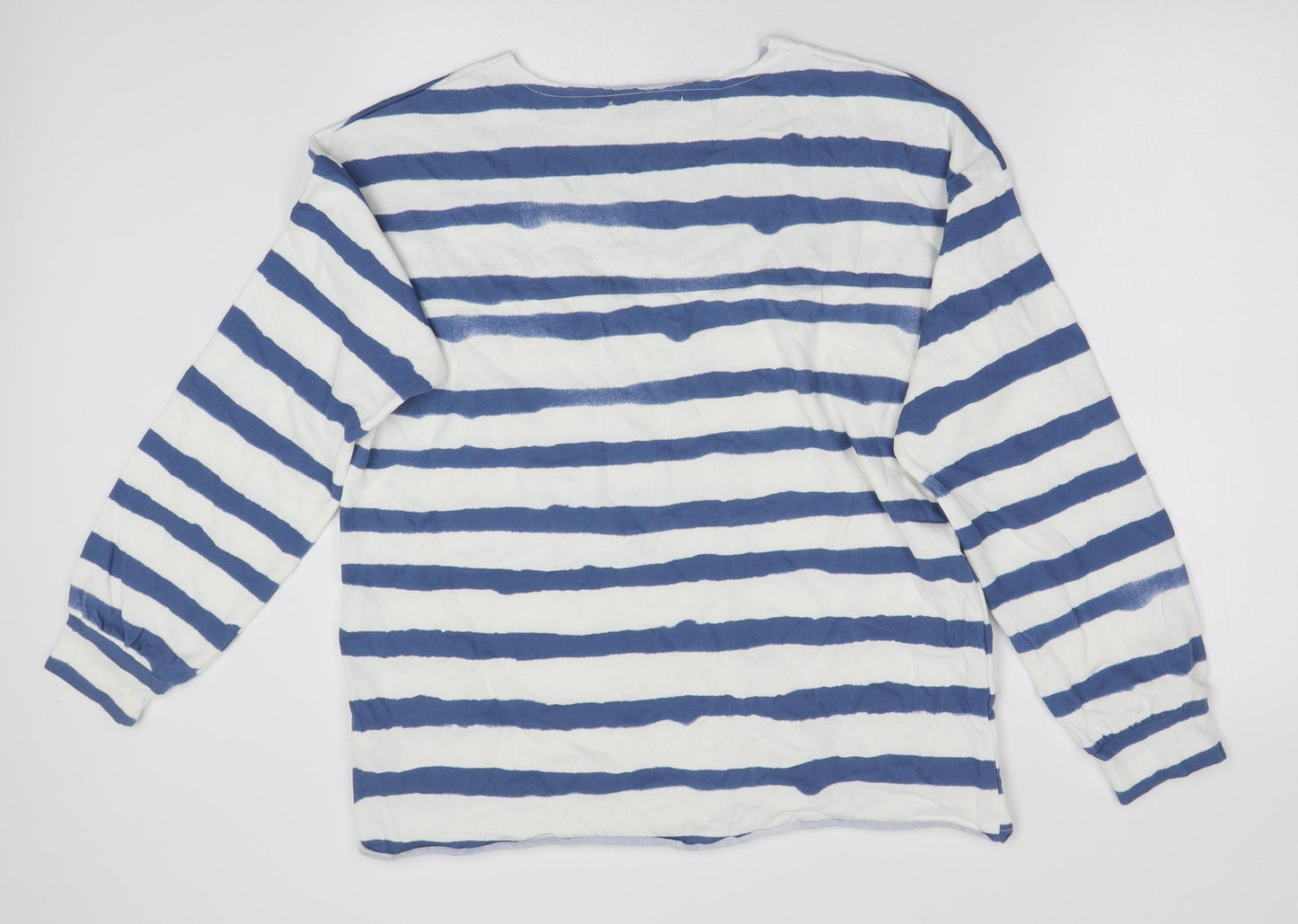 NEXT Womens White Striped  Pullover Jumper Size 14