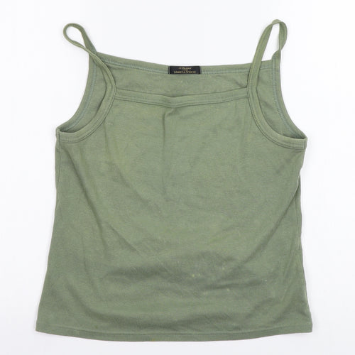 Marks and Spencer Womens Green   Basic Tank Size 14