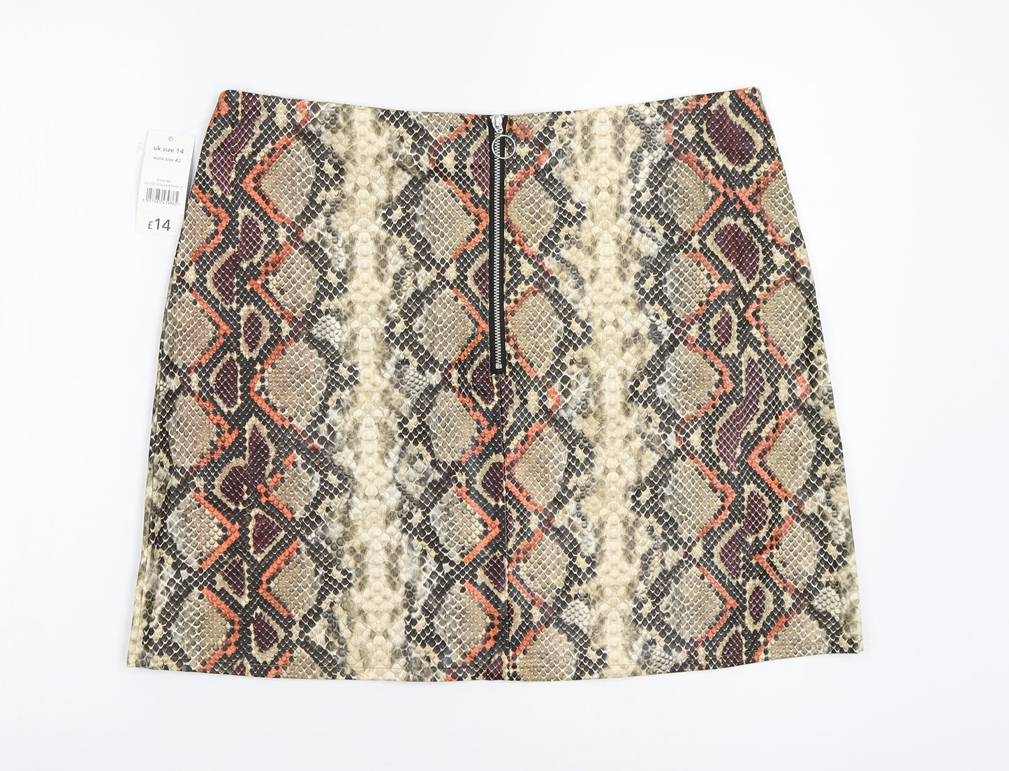 George Womens Multicoloured Animal Print  A-Line Skirt Size 14