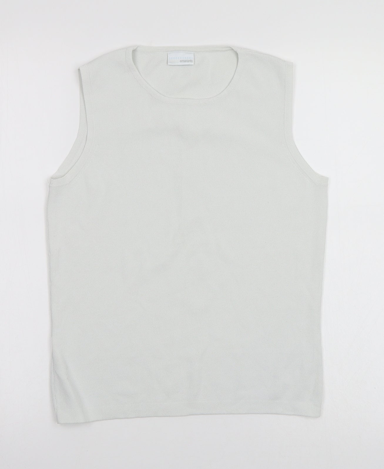 AMARANTO Womens White   Basic Tank Size 12
