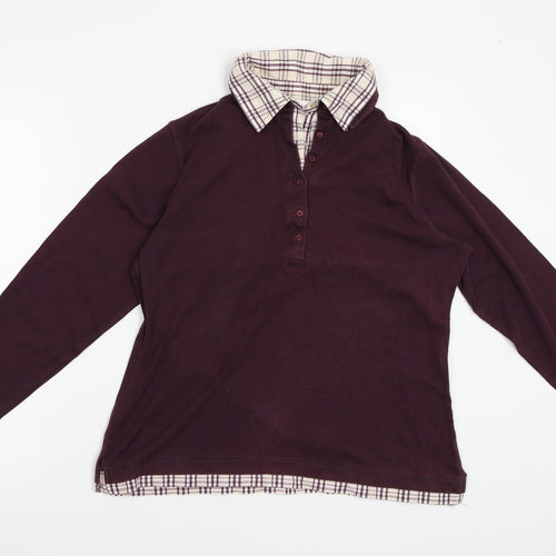 Casual Comfort Womens Purple   Pullover Jumper Size 16