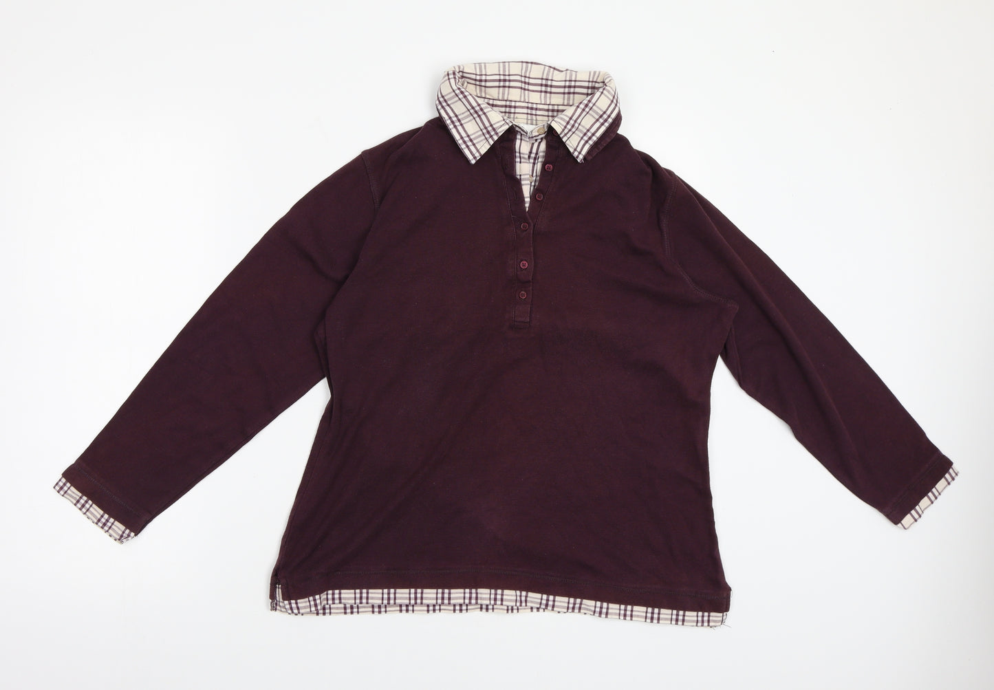 Casual Comfort Womens Purple   Pullover Jumper Size 16