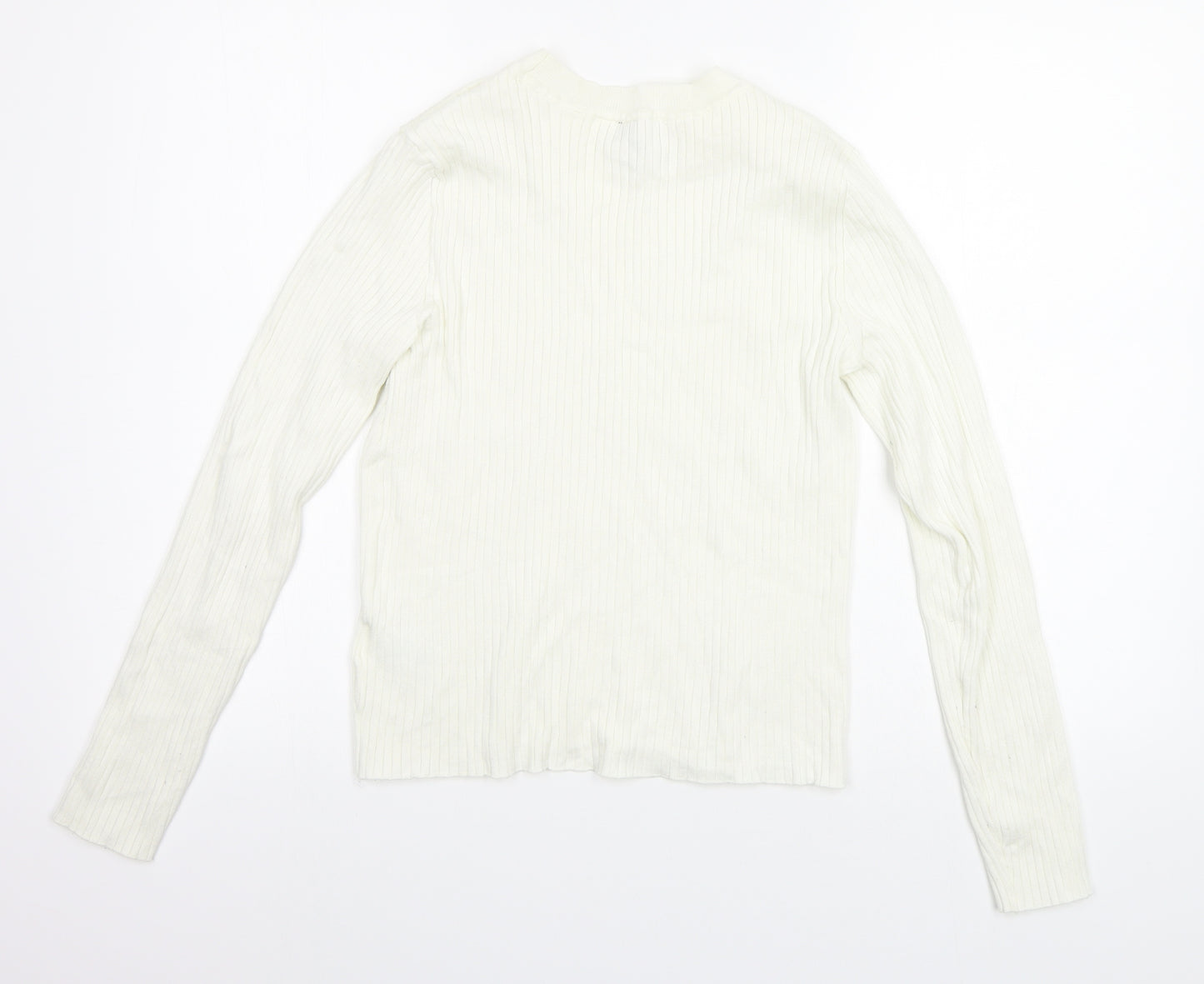 Divided by H&M Girls Ivory   Basic T-Shirt Size L