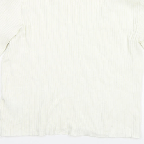 Divided by H&M Girls Ivory   Basic T-Shirt Size L