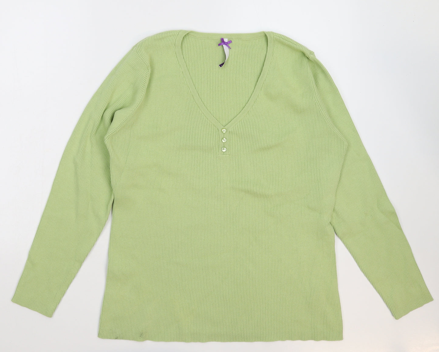 BHS Womens Green  Knit Pullover Jumper Size 22