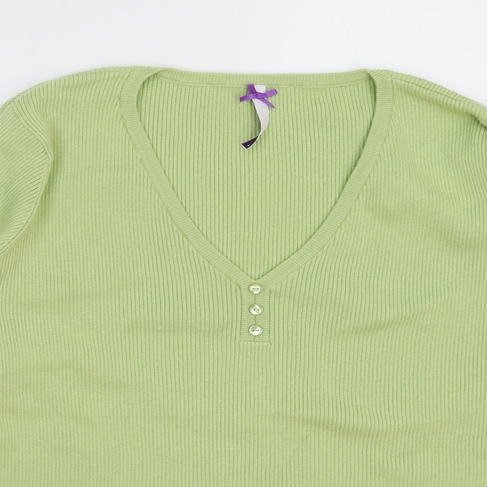 BHS Womens Green  Knit Pullover Jumper Size 22