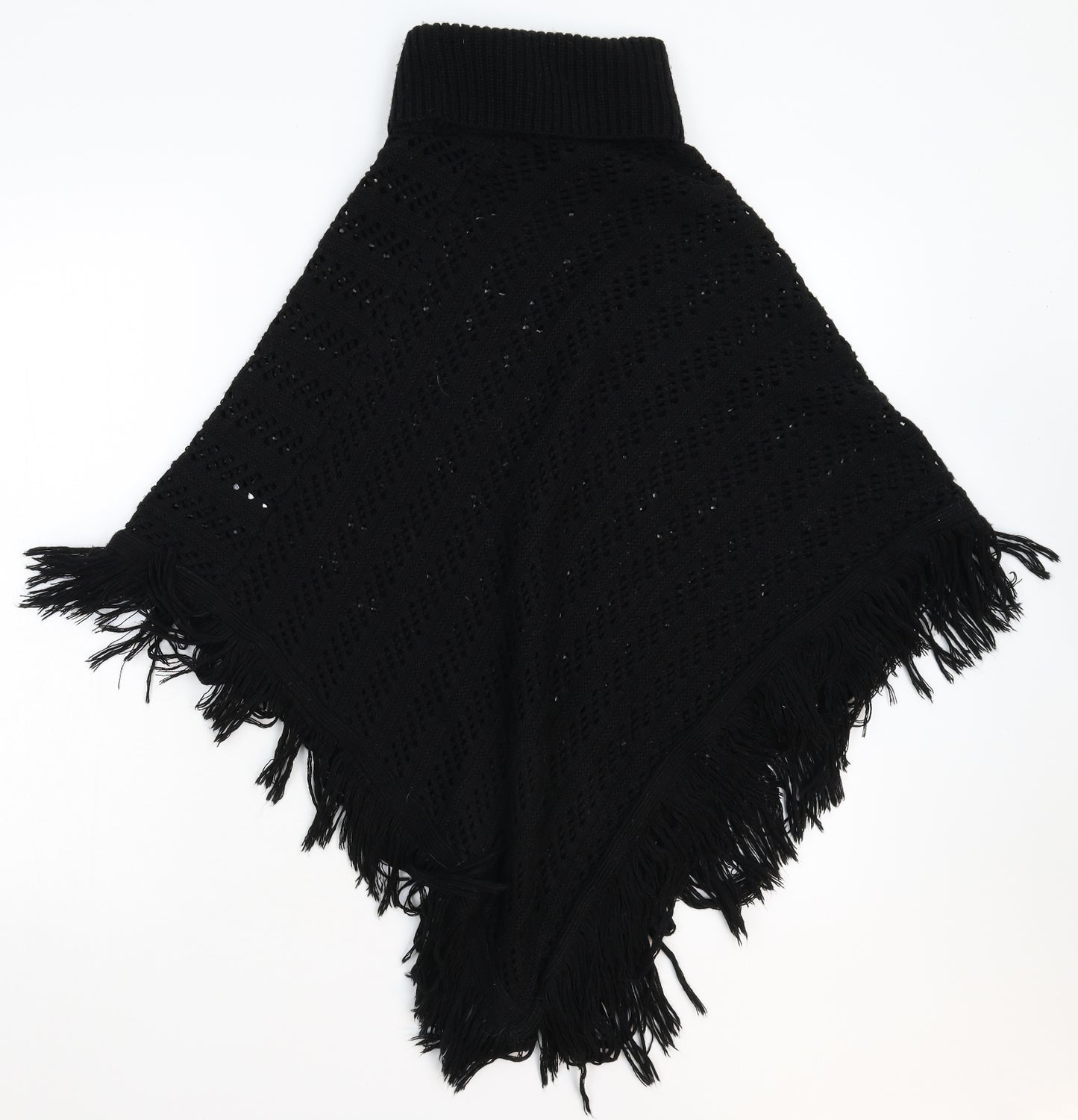 Impulse Womens Black  Knit Jacket Poncho One Size