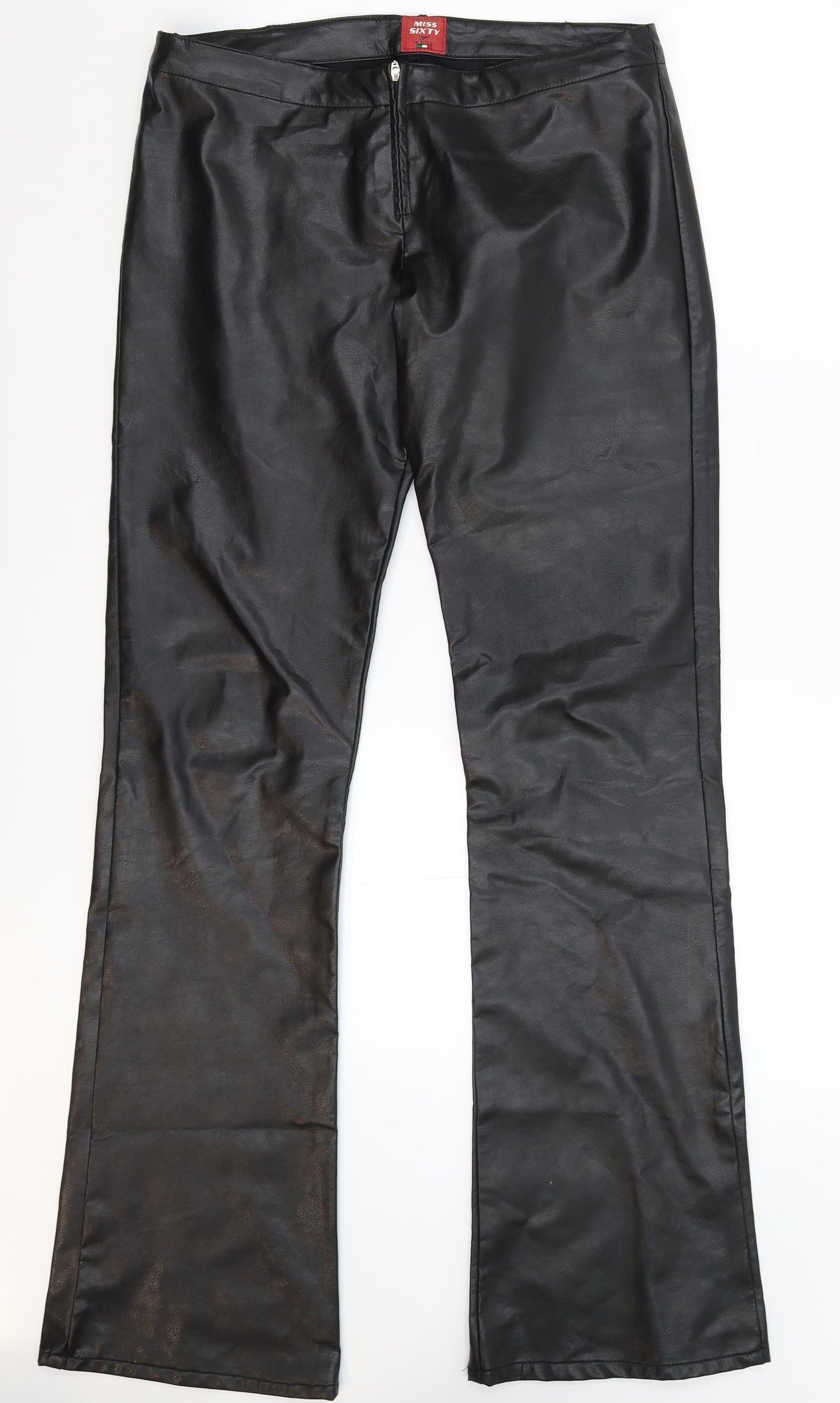 Miss Sixty Womens Black   Trousers  Size 28 in L32 in - Faux Leather