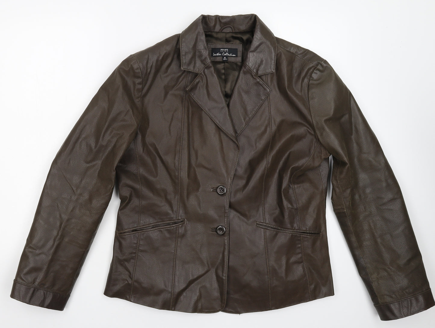 Wallace Sacks Womens Brown   Jacket Blazer Size 16