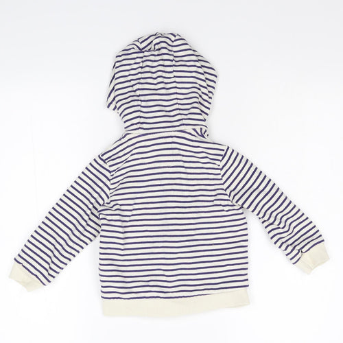 Nutmeg Boys Multicoloured Striped  Full Zip Hoodie Size 2-3 Years  - Shark