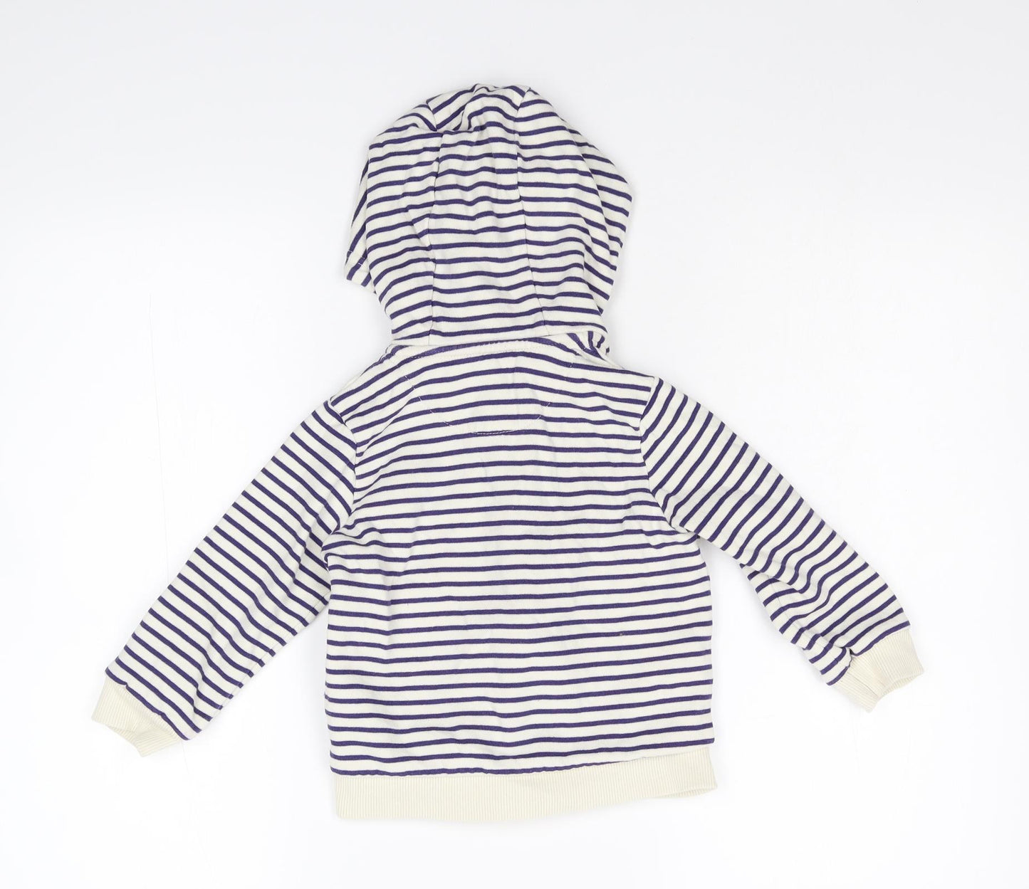 Nutmeg Boys Multicoloured Striped  Full Zip Hoodie Size 2-3 Years  - Shark