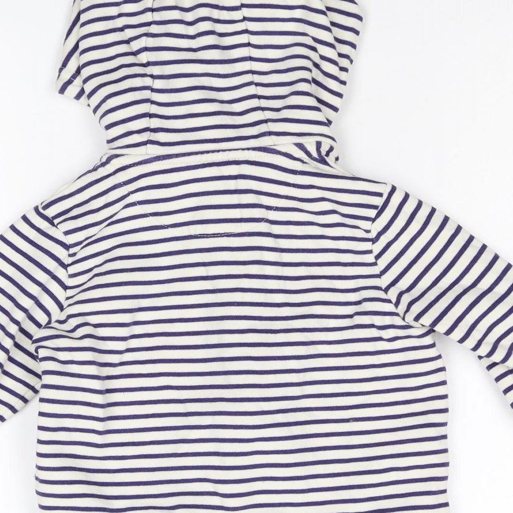 Nutmeg Boys Multicoloured Striped  Full Zip Hoodie Size 2-3 Years  - Shark