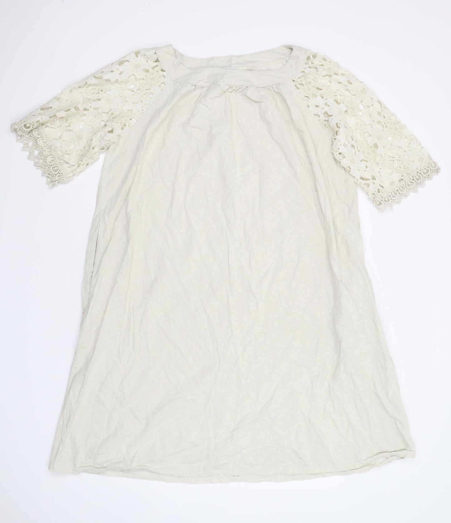 Made in Italy Womens Beige   A-Line  Size L