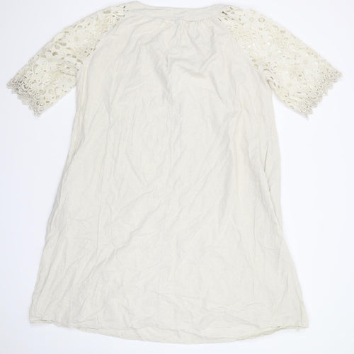 Made in Italy Womens Beige   A-Line  Size L