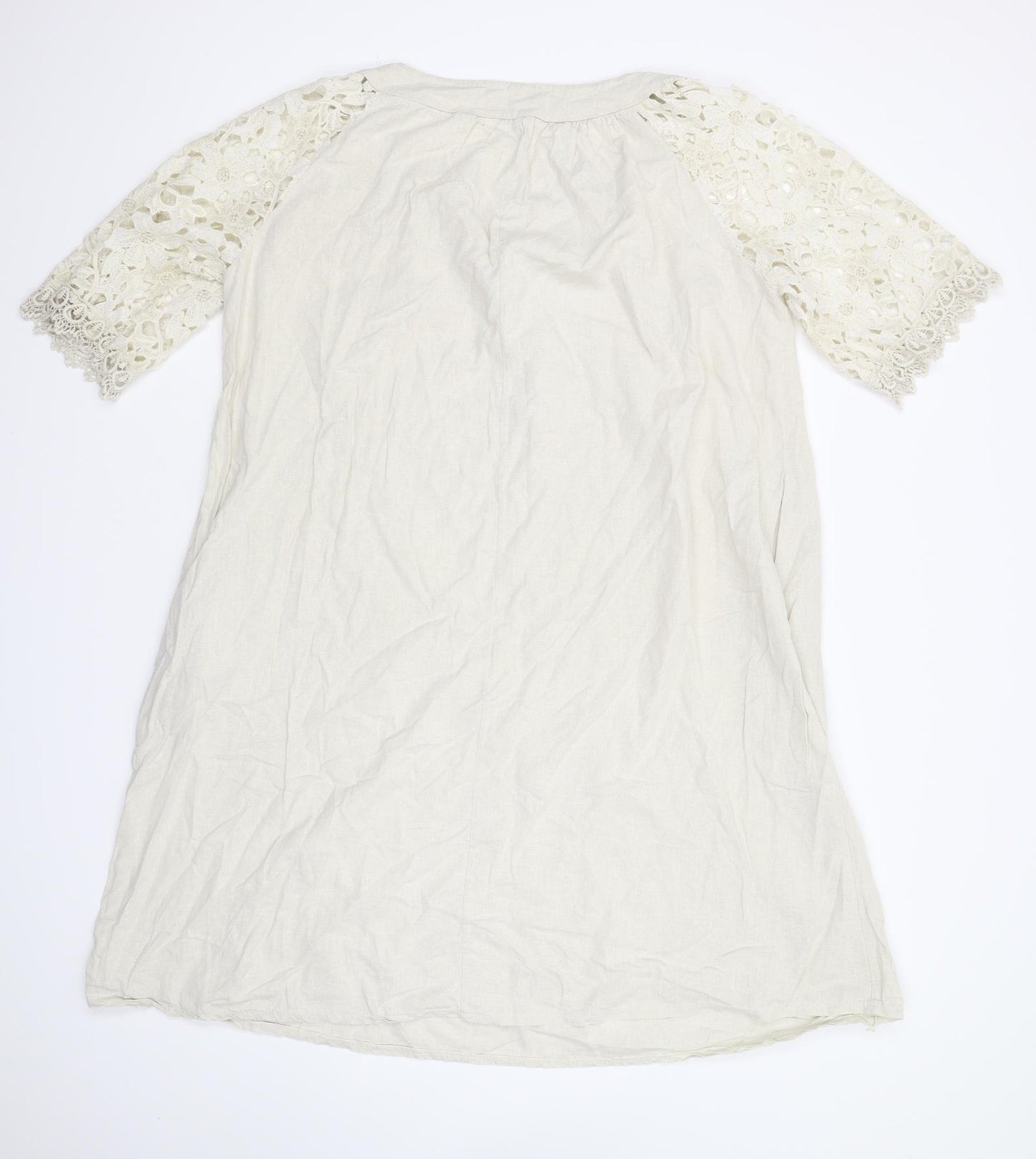 Made in Italy Womens Beige   A-Line  Size L