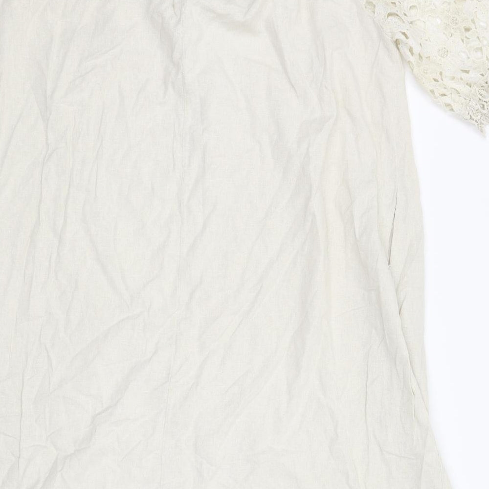 Made in Italy Womens Beige   A-Line  Size L