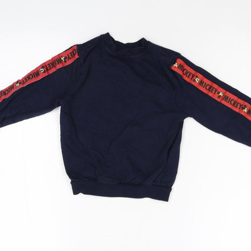 Preworn Boys Blue  Canvas Pullover Sweatshirt Size 5 Years  - Mickey Mouse