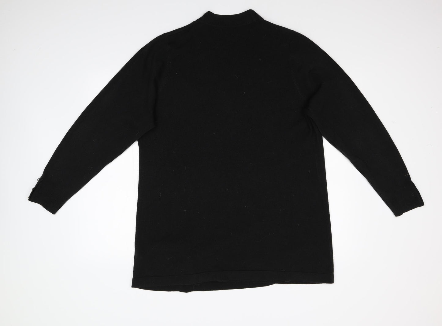 M&S Womens Black  Knit Cardigan Jumper Size 24