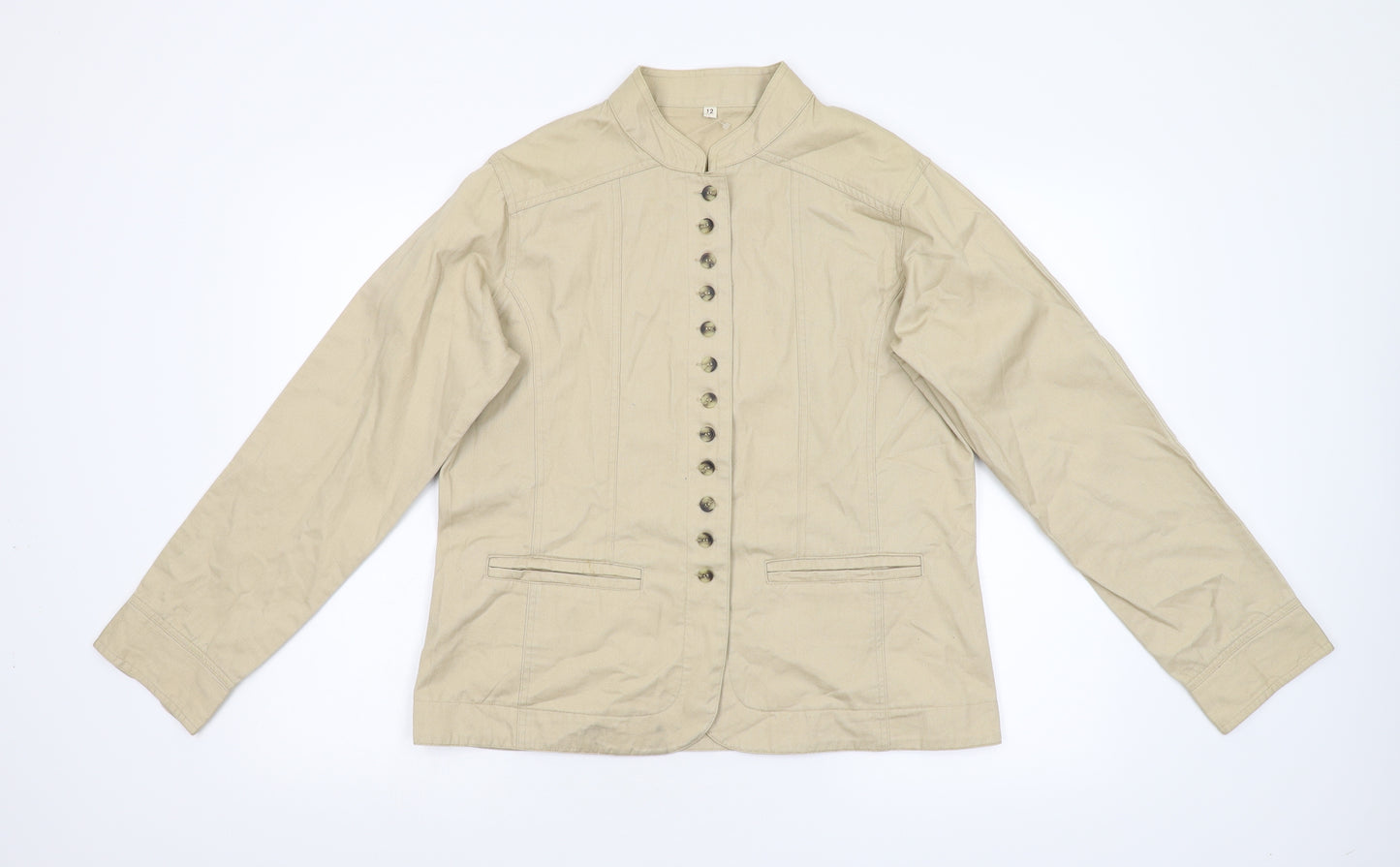 Preworn Womens Beige  Canvas Jacket  Size 12
