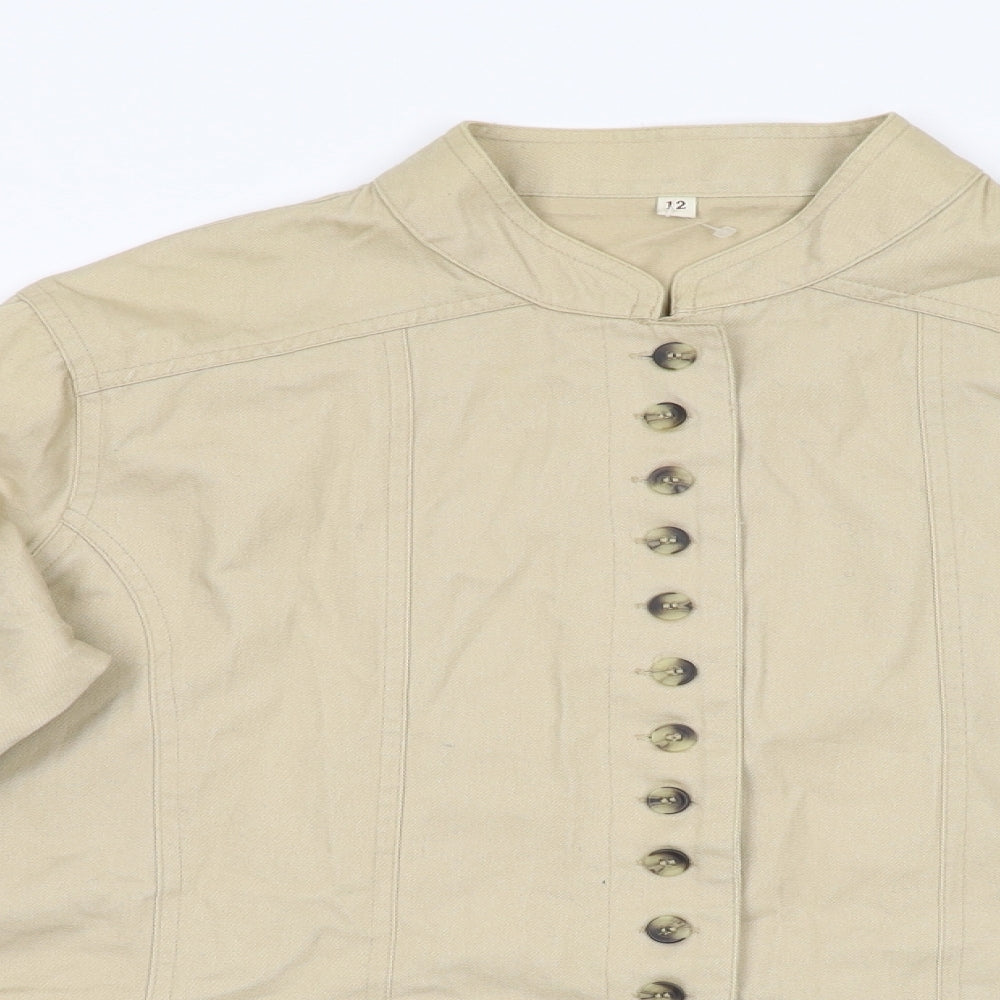 Preworn Womens Beige  Canvas Jacket  Size 12