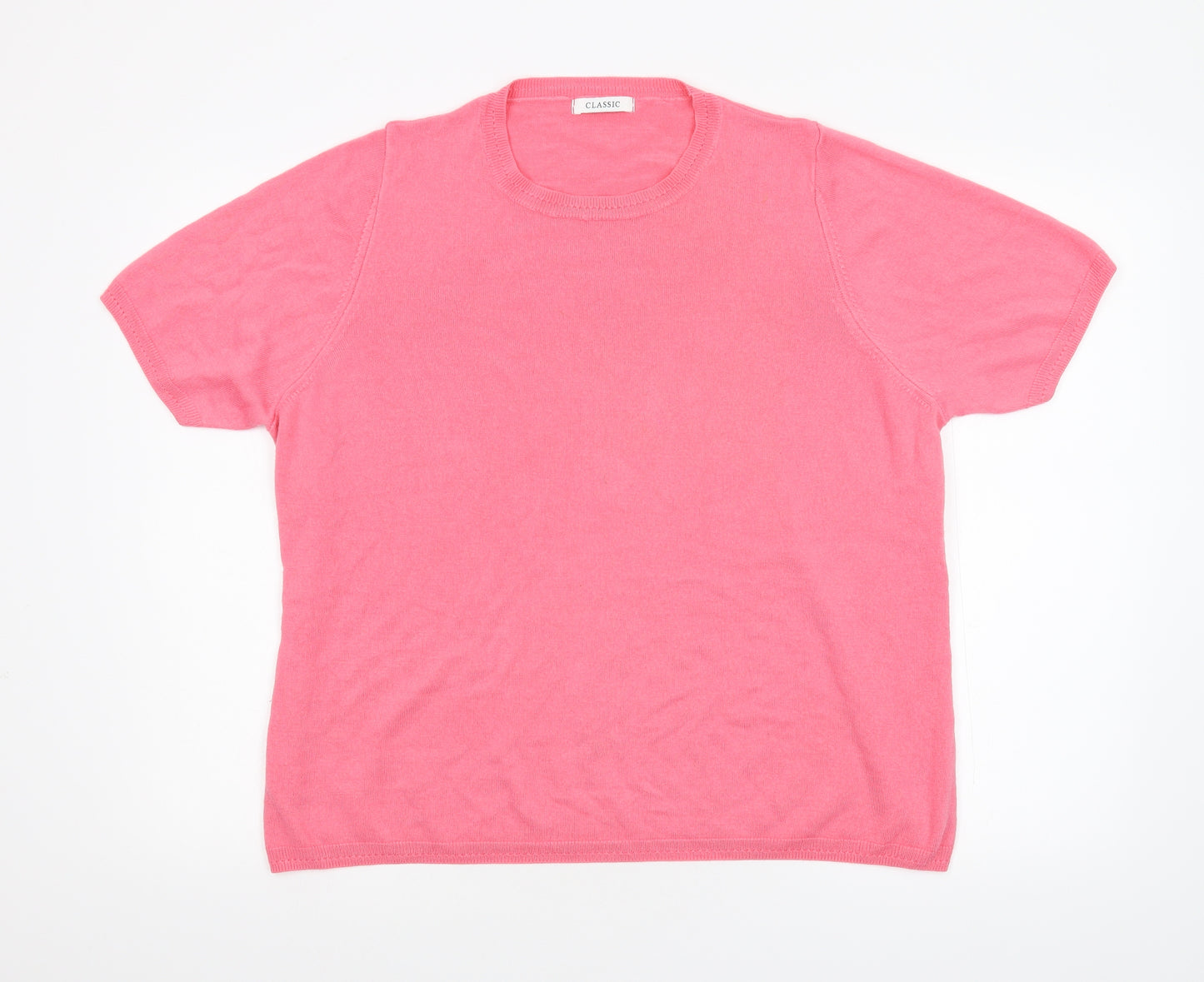Classic Womens Pink  Knit Pullover Jumper Size 24