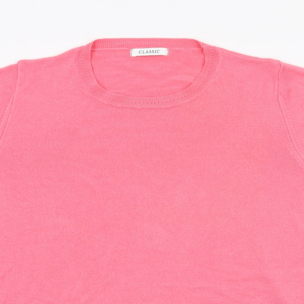Classic Womens Pink  Knit Pullover Jumper Size 24