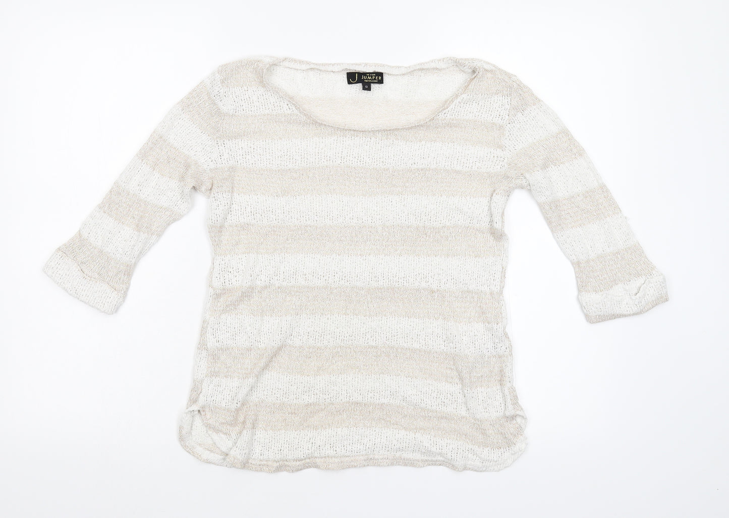 New Look Womens Multicoloured Striped Knit Pullover Jumper Size 12