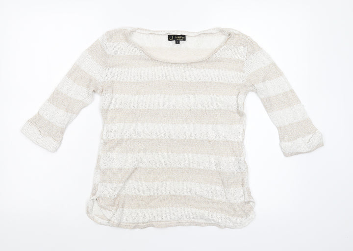 New Look Womens Multicoloured Striped Knit Pullover Jumper Size 12