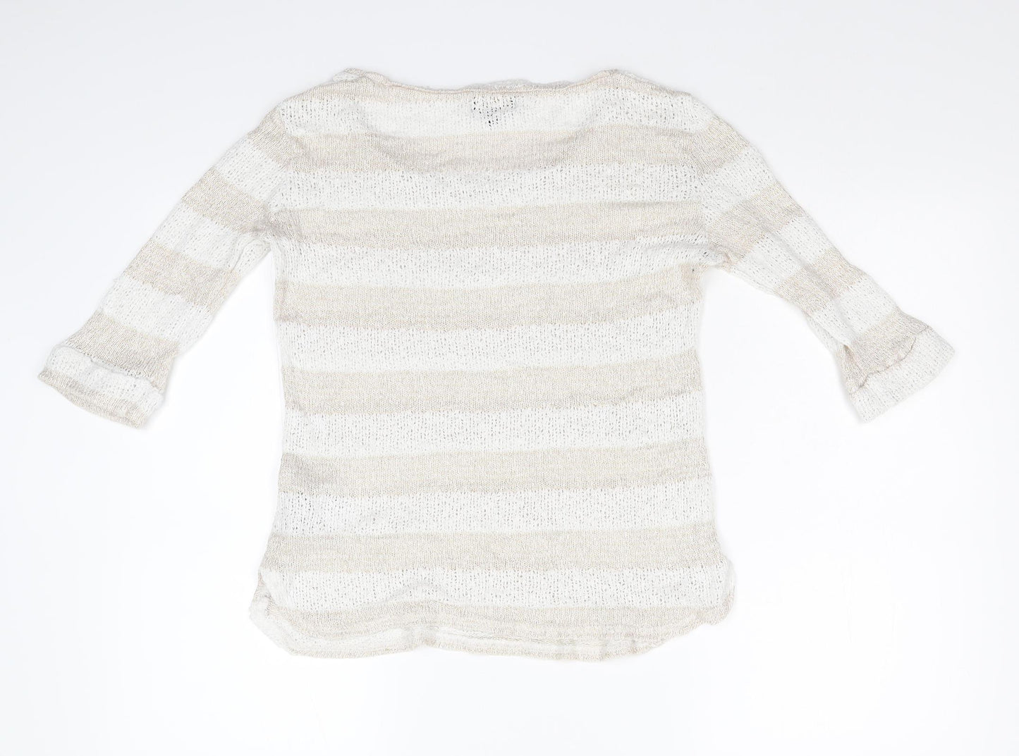 New Look Womens Multicoloured Striped Knit Pullover Jumper Size 12