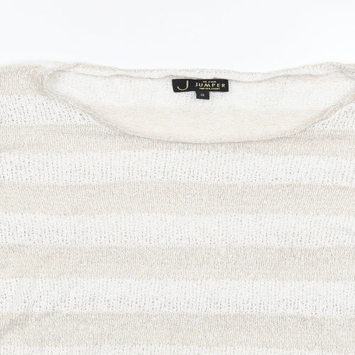 New Look Womens Multicoloured Striped Knit Pullover Jumper Size 12