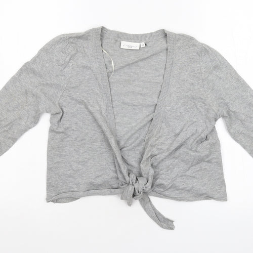 New Look Womens Grey  Knit Cardigan Jumper Size 12