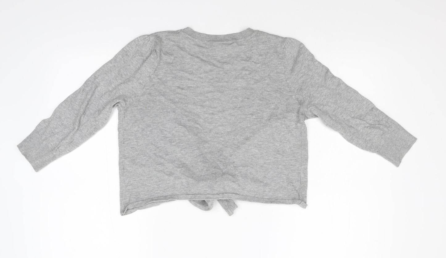 New Look Womens Grey  Knit Cardigan Jumper Size 12