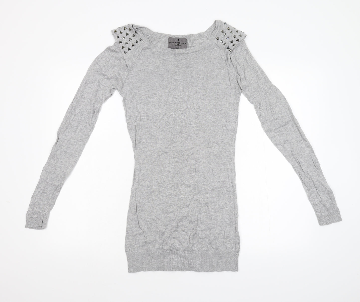 Vero Moda Jeans Womens Grey  Knit Pullover Jumper Size M