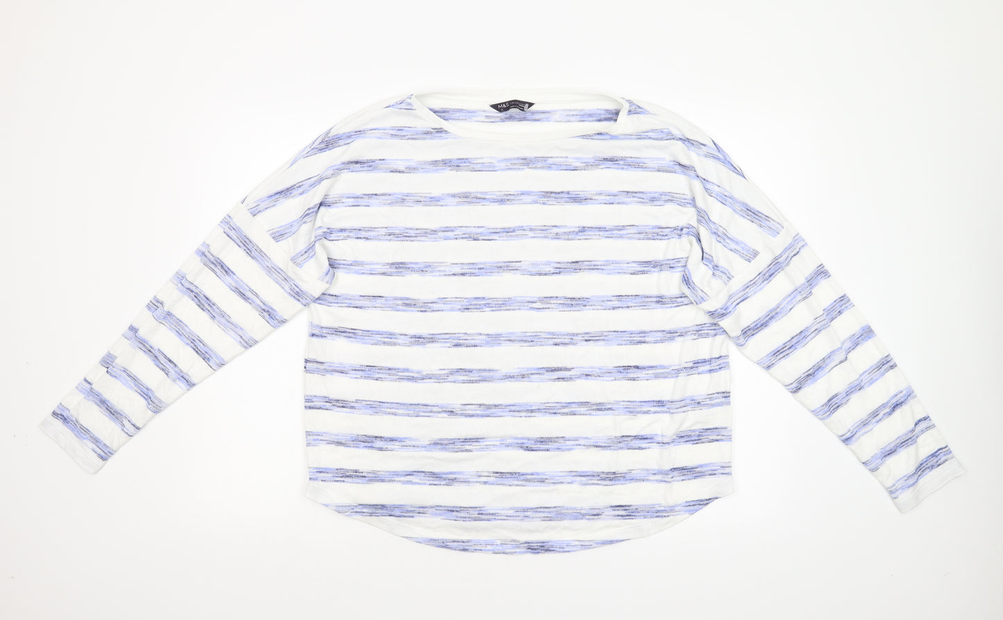 M&S Womens Multicoloured Striped Knit Pullover Jumper Size 16