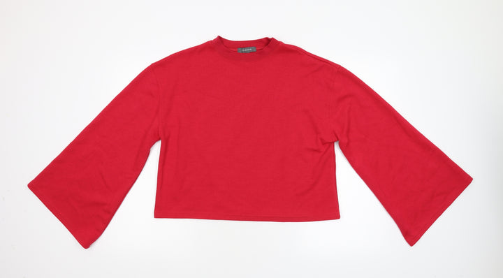 Primark Womens Red Pullover Sweatshirt Size S