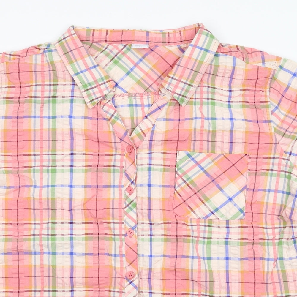 Cotton Traders Womens Multicoloured Check  Basic Blouse Size 24