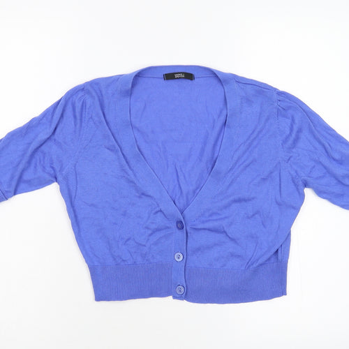 Marks & Spencer Womens Blue  Knit Cardigan Jumper Size 12