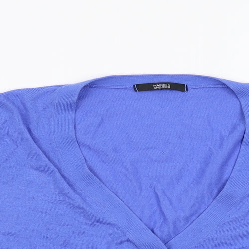 Marks & Spencer Womens Blue  Knit Cardigan Jumper Size 12