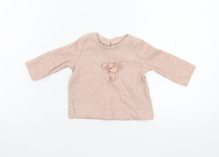 Matalan Baby Pink   Basic T-Shirt Size 0-3 Months