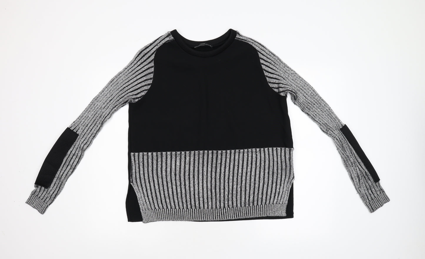Zara Womens Black  Knit Pullover Jumper Size M