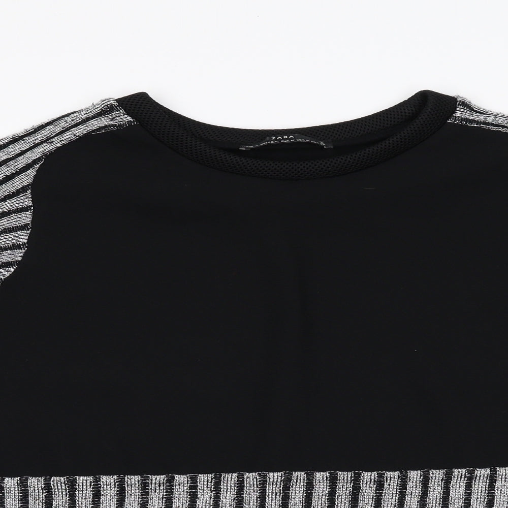 Zara Womens Black  Knit Pullover Jumper Size M